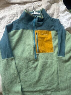 cotopaxi Teal Green Fleece Pullover with Contrast Tag